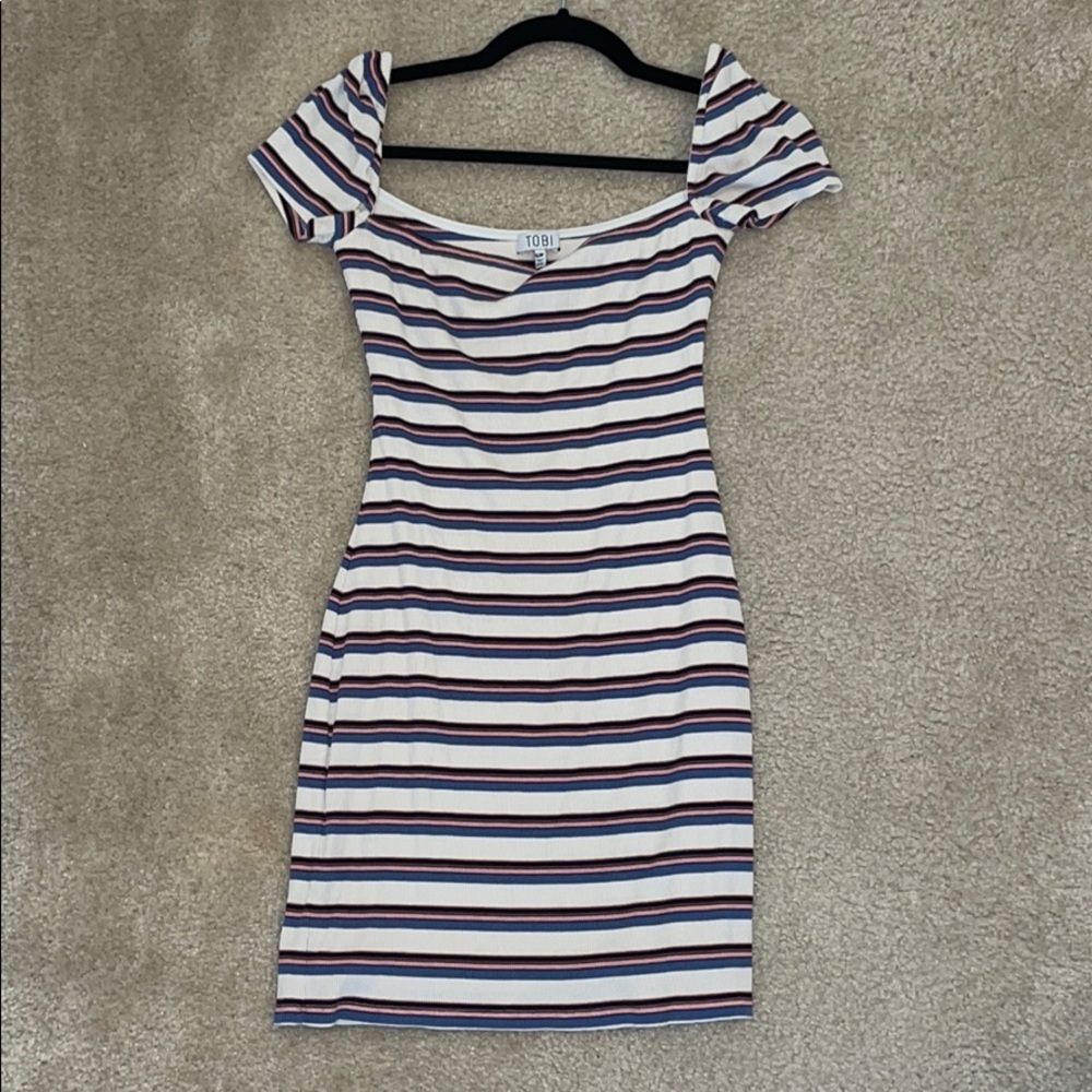 Tobi Striped Mini Dress